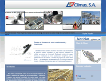 Tablet Screenshot of climas.com